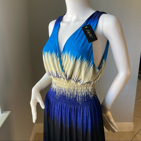 Blue New Women’s striped sleeveless dress size XL - Picture 6 of 12